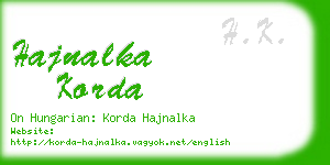 hajnalka korda business card